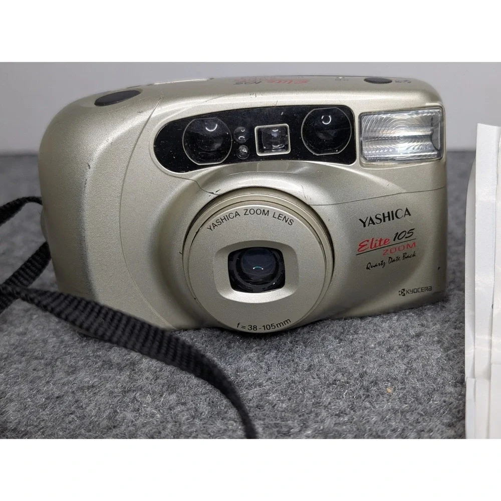 Yashica Kyocera Elite 105 Zoom 35mm Film Point & Shoot Camera TESTED READ